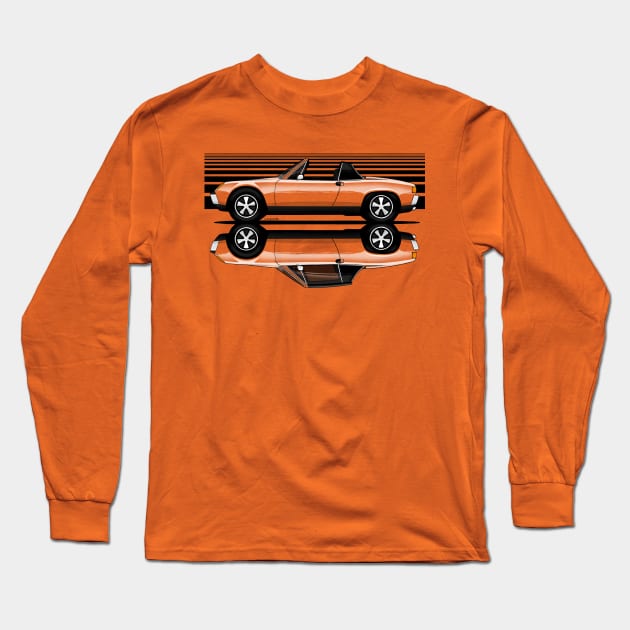 The super cool little german sports car mirrorer open - close! Long Sleeve T-Shirt by jaagdesign